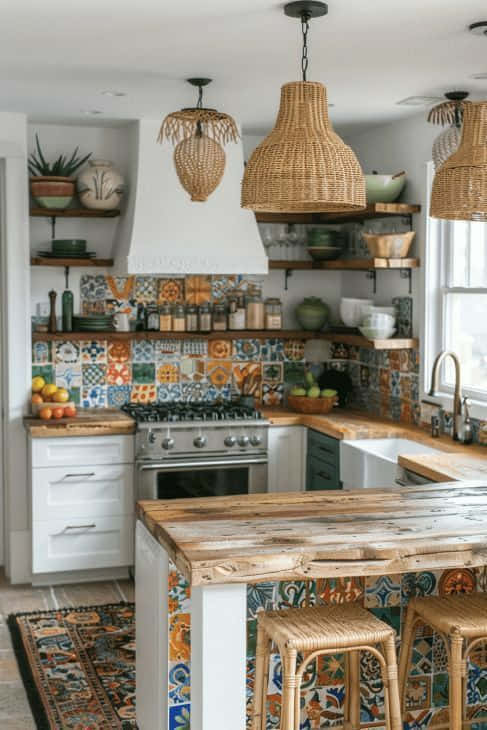 Desain Dapur Minimalis 3x3 Rustic Bohemian