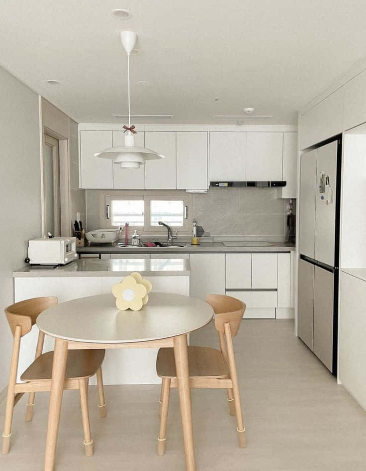 Desain Dapur Minimalis 3x3 All-White Clean Aesthetic