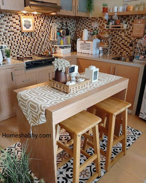 Layout dapur minimalis Dapur Menyatu dengan Ruang Makan