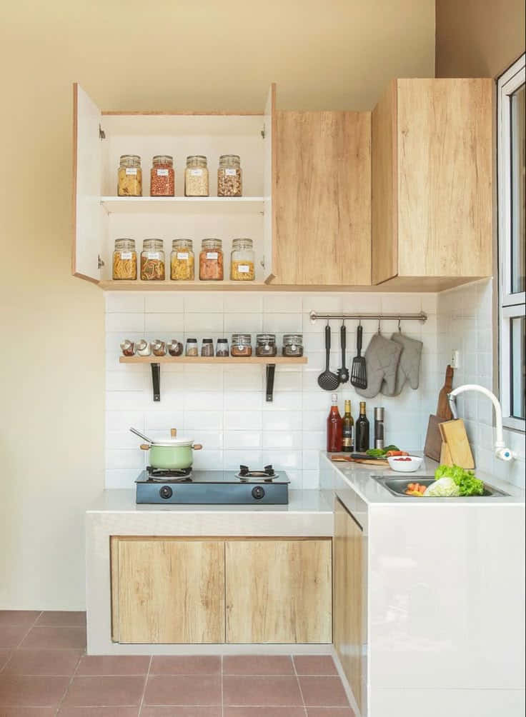 Layout dapur minimalis Diagonal (Sudut Miring)