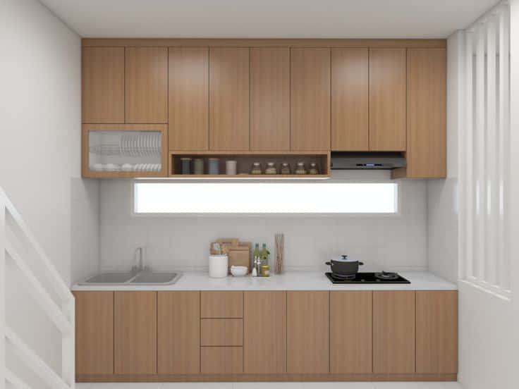 Layout dapur minimalis single line